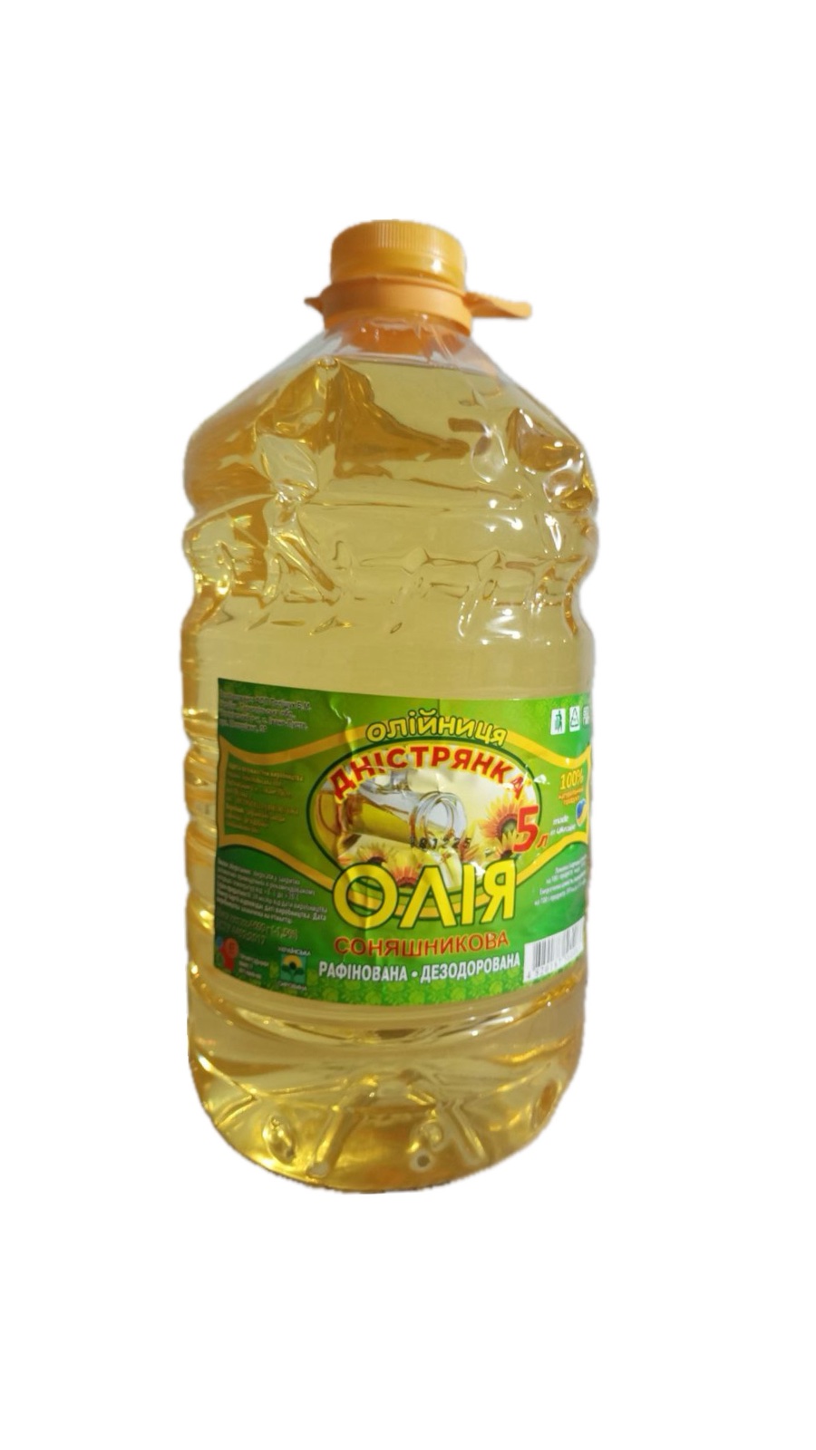 Олія соняшникова рафінована, дезодорована ТМ ДНІСТРЯНКА 5л (4600г)